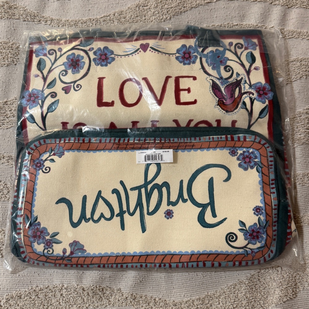 BRIGHTON Tote Bag, New In Bag, LOVE,Never Opened, Bella Tile Tote, Original $150 - Picture 4 of 7